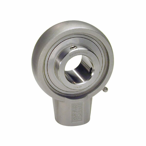 Iptci Hanger Ball Bearing Mounted Unit, 1.125 in Bore, Stainless Hsg, Stainless Insert, Set Screw Locking SUCSHA206-18